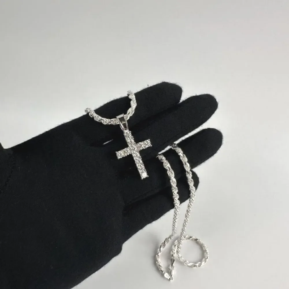 24-inch sparkling Cross pendant necklace